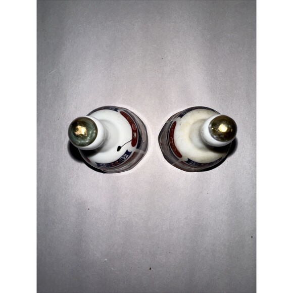 Set Of 2 Vintage Imari Small Porcelain Asian Flare Floral Bell Made In Taiwan - Picture 3 of 7